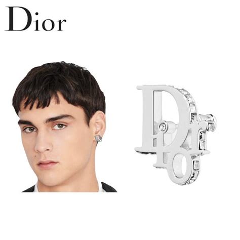 dior oblique earring|Dior Oblique Earring Silver Tone Brass with White Crystals.